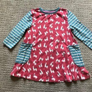 Mini Boden Dress with Llamas size 7-8